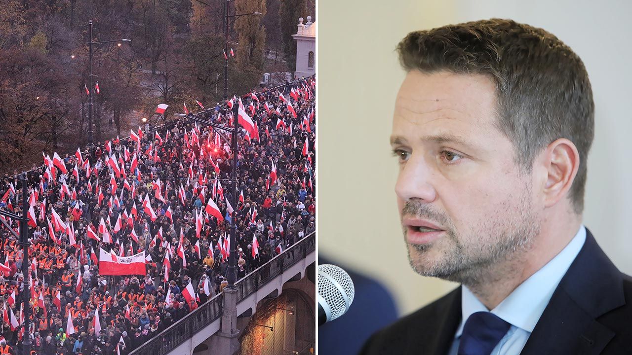 Prezydent Warszawy dopatruje się w organizowanej 11 listopada manifestacji przejawów nienawiści (fot. PAP/Paweł Supernak, Wojciech Olkuśnik) Prezydent Warszawy dopatruje się w organizowanej 11 listopada manifestacji przejawów nienawiści (fot. PAP/Paweł Supernak, Wojciech Olkuśnik)
