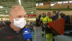 Komornik na torze kolarskim w Pruszkowie