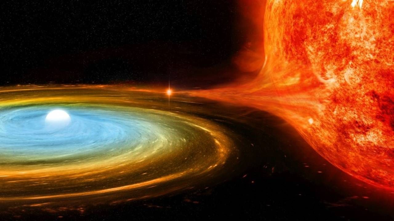 Układ TW Pictoris znajduje się 1,4 tys. lat świetlnych od Ziemi (graf. NASA/CXC/M.Weiss) Układ TW Pictoris znajduje się 1,4 tys. lat świetlnych od Ziemi (graf. NASA/CXC/M.Weiss)