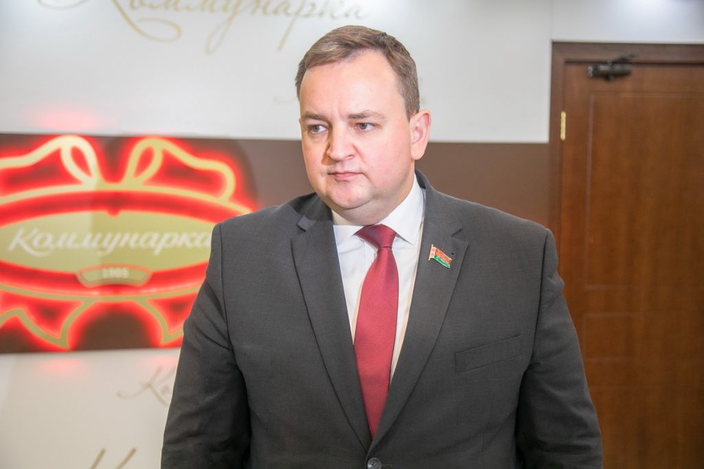Дырэктар фабрыкі «Камунарка» Сяргей Анюхоўскі. Менск, Беларусь. 30 сакавіка 2023 года. (Фота: Юлія Яшэўская / 1prof.by)
