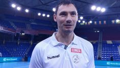 Krzysztof Lijewski po meczu FC Barca Lassa – Łomża Vive Kielce piłka ręczna lm