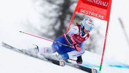 Marta Bassino (fot. Getty Images) Mistrzyni świata w narciarstwie alpejskim Włoszka Marta Bassino złamała nogę na treningu przed rozpoczęciem Pucharu Świata i jej start na igrzyskach w Cortina d'Ampezzo stanął pod znakiem zapytania (fot. Getty Images)