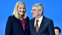 Kirsty Coventry zastąpiła Thomasa Bacha na stanowisku szefa MKOl (fot. Getty).