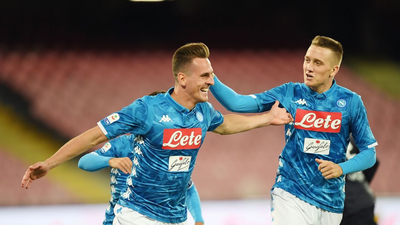 Arkadiusz Milik i Piotr Zieliński (fot. Getty Images)