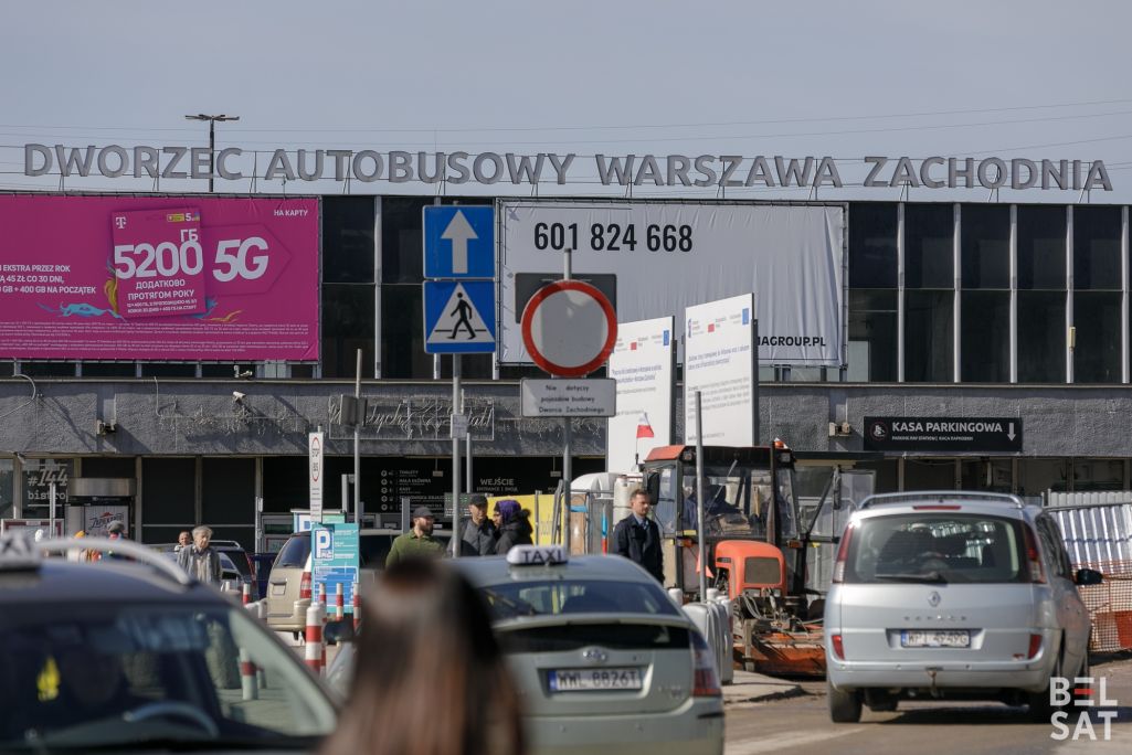Аўтавакзал «Варшава Заходняя». Варшава, Польшча. 29 сакавіка 2024 года. (Фота: Белсат)