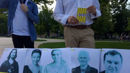 Акцыя салідарнасці з беларускімі палітвязнямі ў Любліне