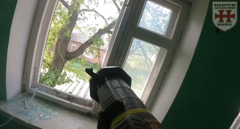 Беларускі добраахвотніцкі корпус падчас баёў пад В (відэа: Беларускі добраахвотніцкі корпус / Telegram)