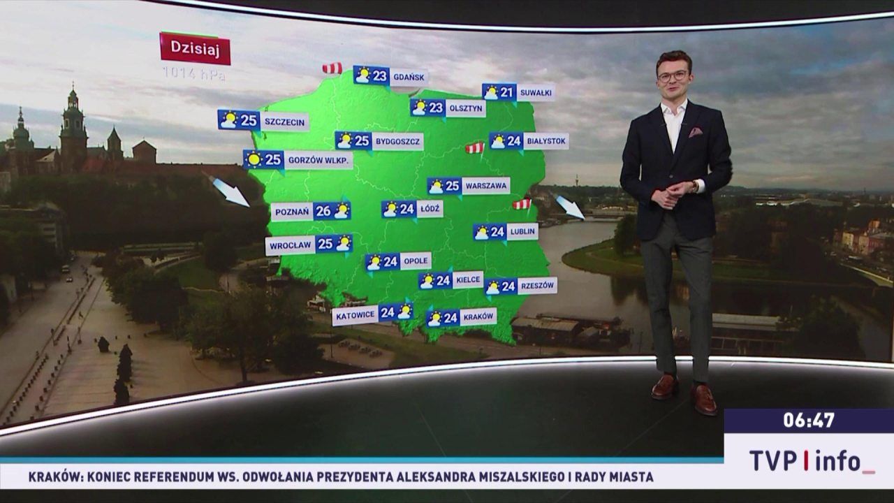 Prognoza pogody na poniedziałek 25 maja
