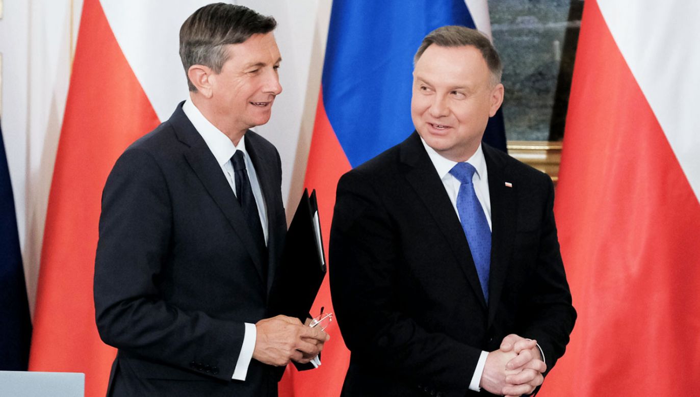 Prezydenci Polski i Słowenii spotkali się w Belwederze(fot. PAP/Mateusz Marek)