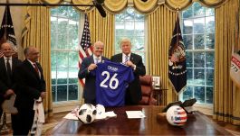 Infantino spotykał się z Trumpem już w trakcie poprzedniej kadencji (fot. Getty Images)