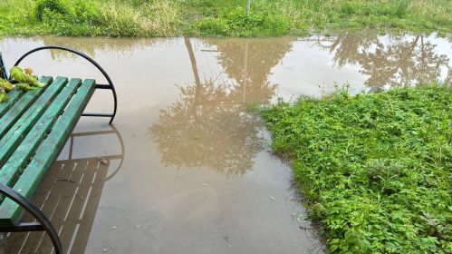 Падтоплены двор у Ляхавічах