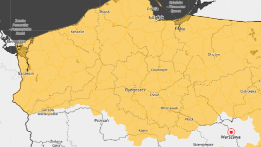 Wielkopolska: prognoza pogody, przymrozki, alert, powiat złotowski (fot. IMGW)