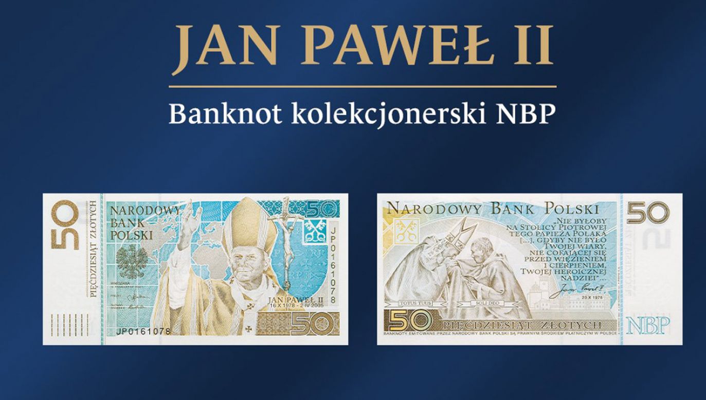 Narodowy Bank Polski poprzez emisję banknotu kolekcjonerskiego oddał hołd wielkiemu Polakowi (fot. NBP)