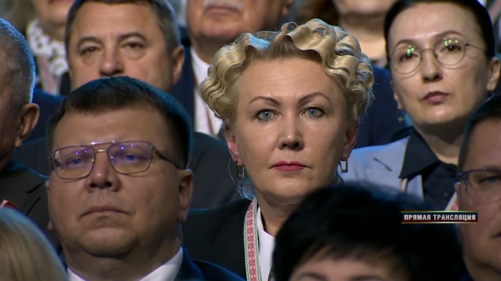 Удзельніца «Усебеларускага народнага сходу» (Скрыншот: БелТА / Youtube)