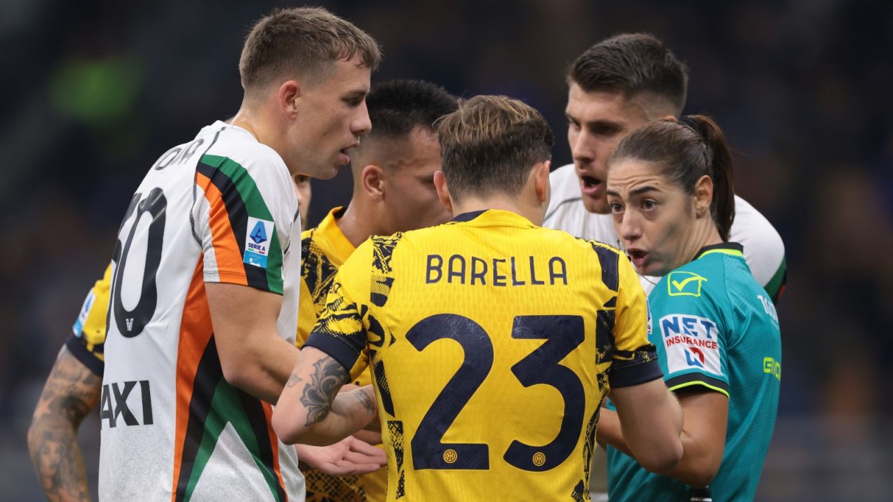 W ostatnim sezonie Serie A Maria Sole Ferrieri Caputi sędziowała między innymi mecz Inter Mediolan – Venezia (zdjęcie: Getty Images)