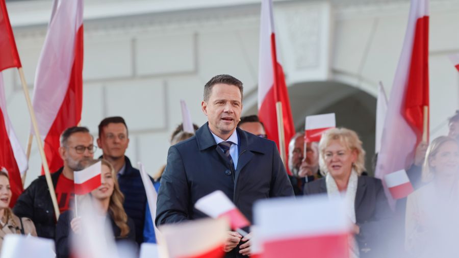 Rafał Trzaskowski w Kępnie i Kalisz (fot. PAP/Tomasz Wojtasik)