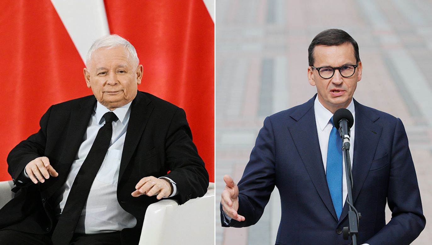 Jarosław Kaczyński (L), Mateusz Morawiecki (P) (fot. PAP/Darek Delmanowicz/EPA/SERGEY DOLZHENKO)