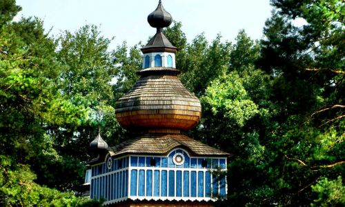 Greek Catholic Church of St. The Nativity of the Mother of God from Ropki is today in the Museum of Folk Architecture in Sanok. The temple was erected in 1801, demolished in the late 1970s, reconstructed and displayed in the open-air museum in 2001. Photo: Marek Angiel / PAP