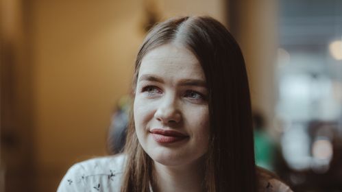 Былая лекарка і актывістка Кацярына Марэцкая. Варшава, Польшча. 5 траўня 2025 года. Фота: Рауль Дзюк / Белсат