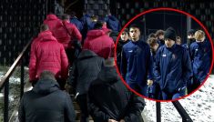 Protest piłkarzy Pogoni. Pierwszy trening trwał minutę (fot. Pogoń SportNet)