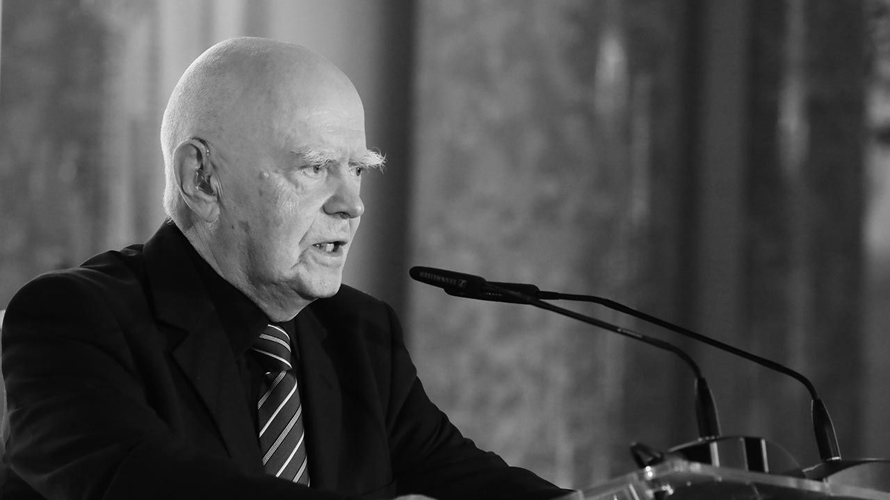 Jarosław Marek Rymkiewicz zmarł w czwartek w wieku 86 lat (fot. PAP/Tomasz Gzell)
