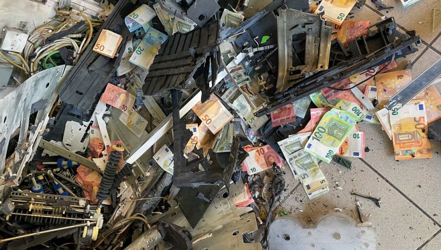 Coraz więcej ataków kończy się obrabowaniem bankomatu (fot. Polizei Baden-Württemberg)