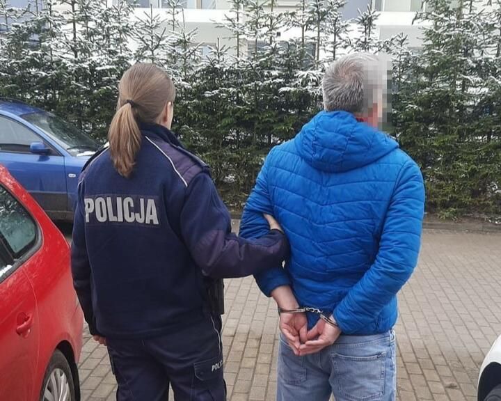 Адзін з затрыманых у Гданьску беларусаў, якіх падазраюць у махлярстве. (Фота: gdansk.policja.gov.pl)