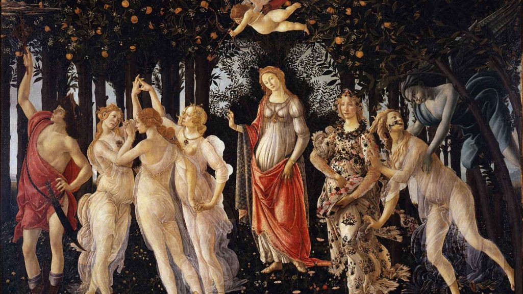 „Primavera” (ok. 1482), Sandro Botticelli. Galeria Uffizi we Florencji. Fot. Wikimedia Commons